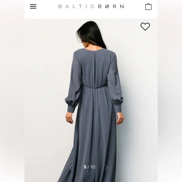 Baltic Born Lydia Maxi Dress Slate Blue - Picture 12 of 13